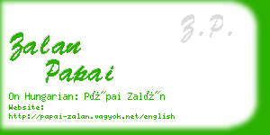 zalan papai business card